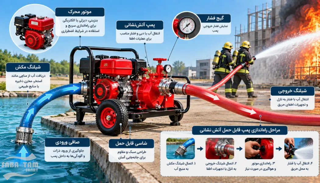 پمپ قابل حمل آتش نشانی
